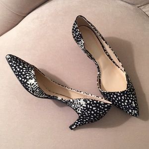 Nine West black and white print shoes. Sz 5.5